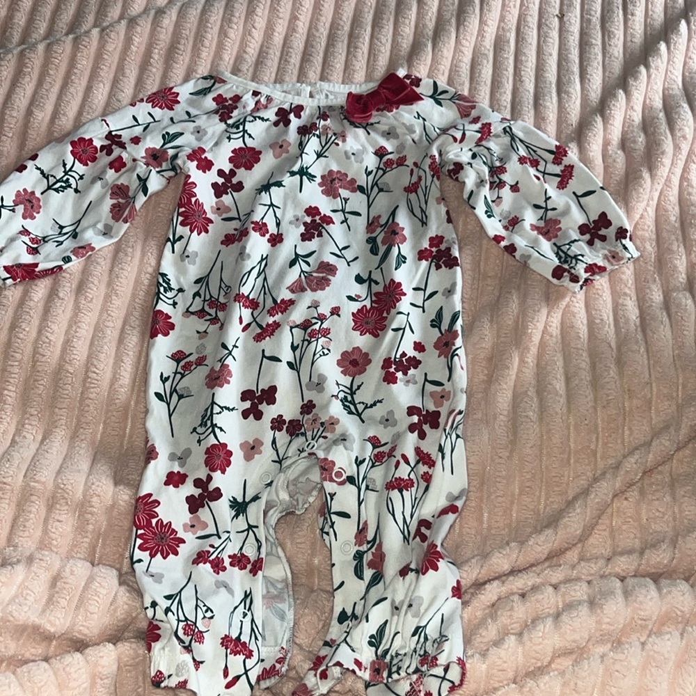 White printed footless all in one.